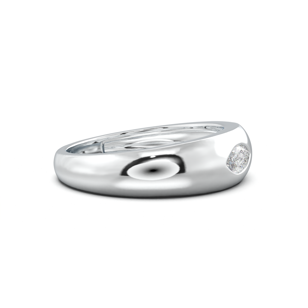 Flush-Set Marquise Men's Band