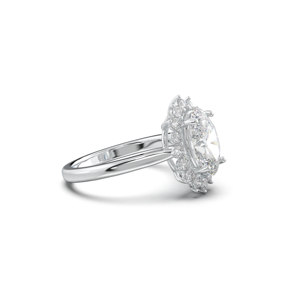 Oval Halo Engagement Ring