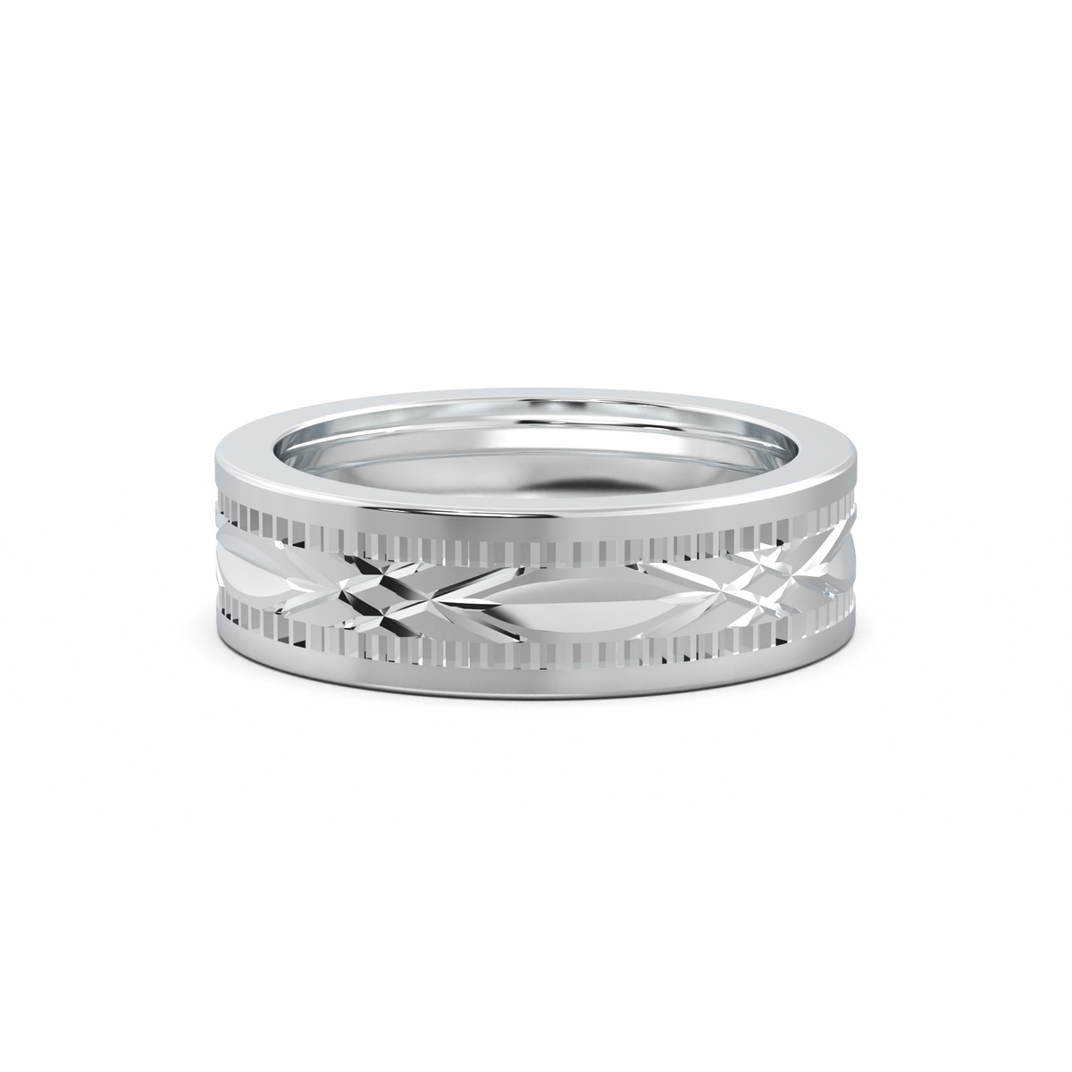 Engraved Geometric Men's Band
