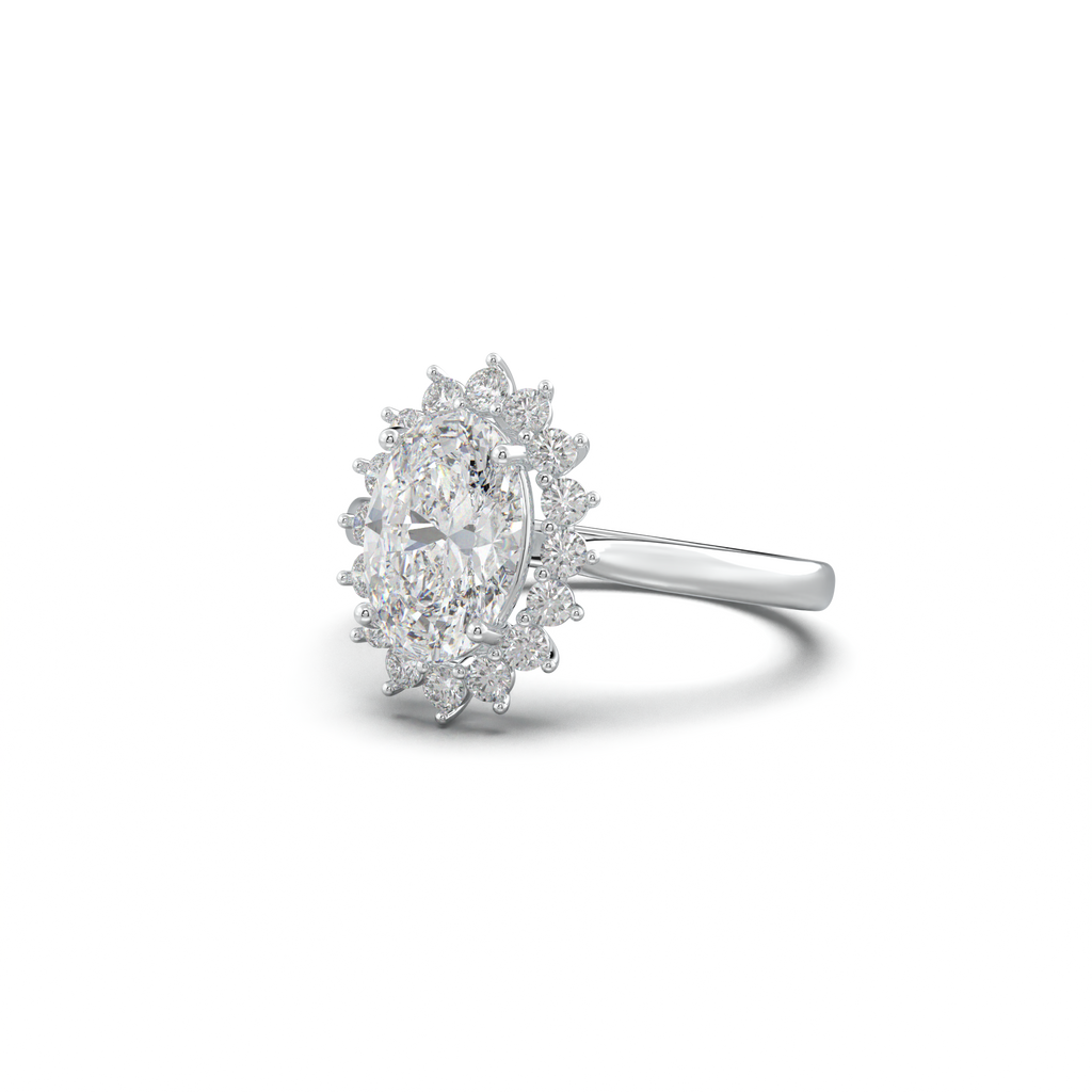 Oval Halo Engagement Ring