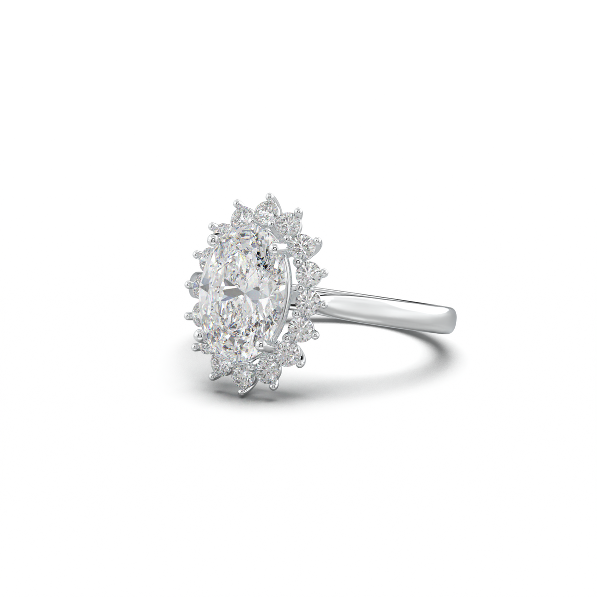 Oval Halo Engagement Ring