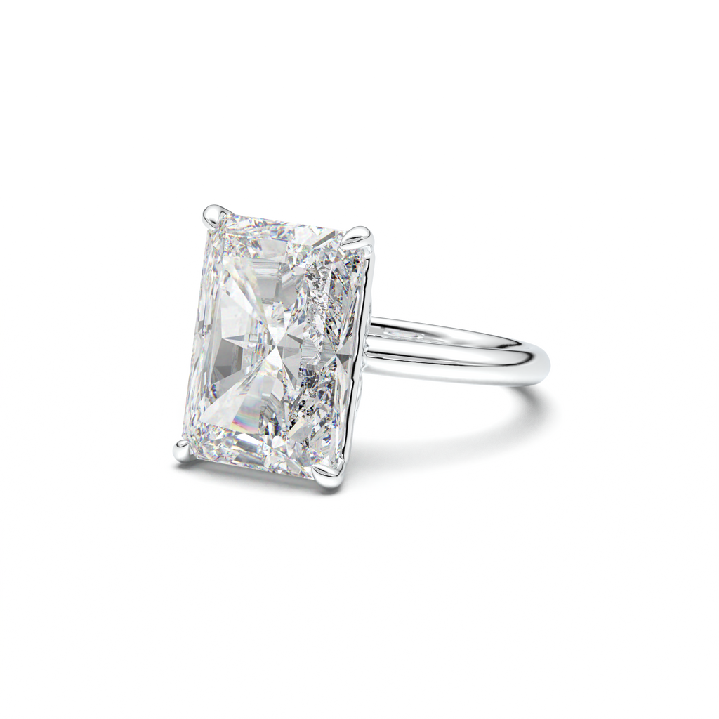 Radiant Solitaire Horseshoe Setting Engagement Ring