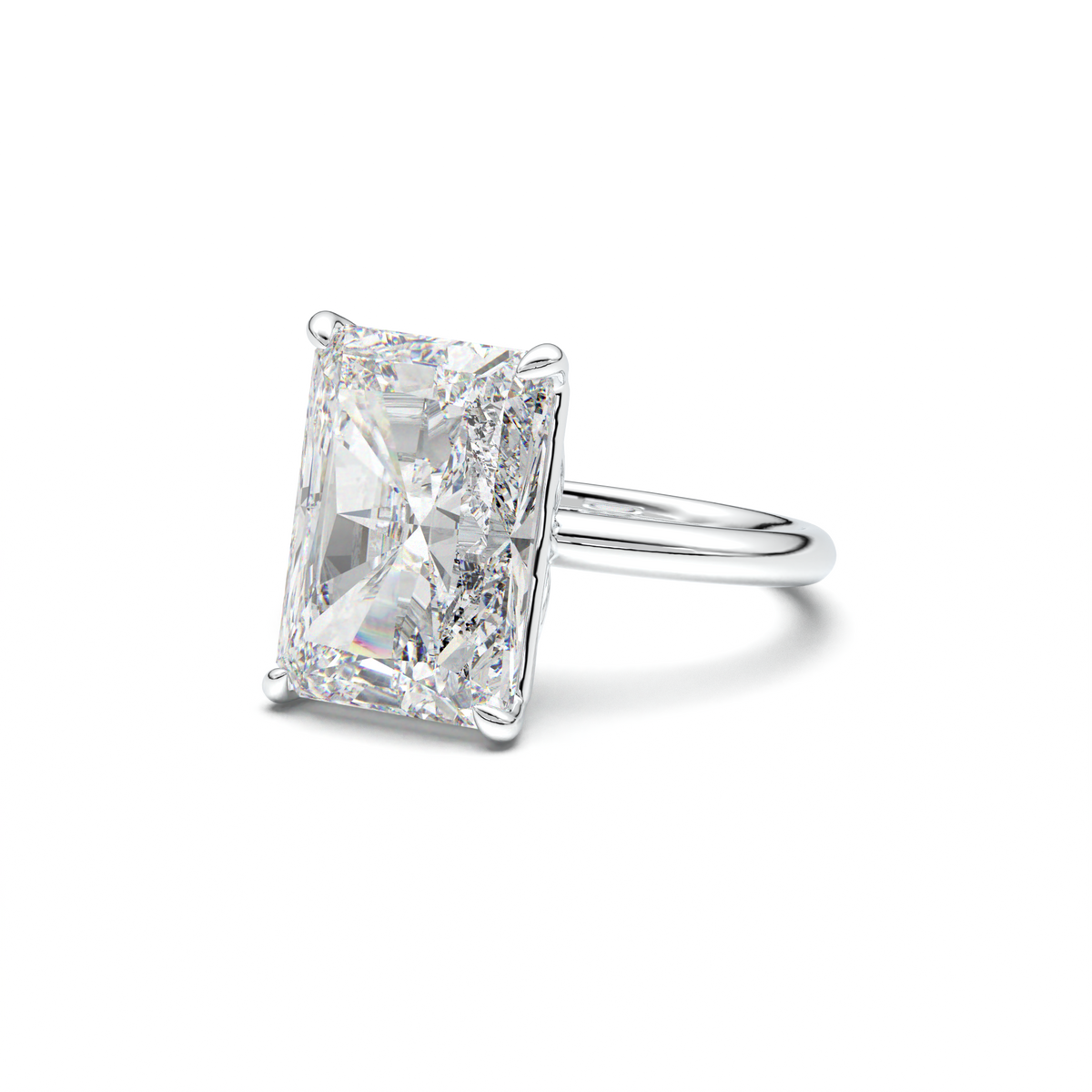Radiant Solitaire Horseshoe Setting Engagement Ring