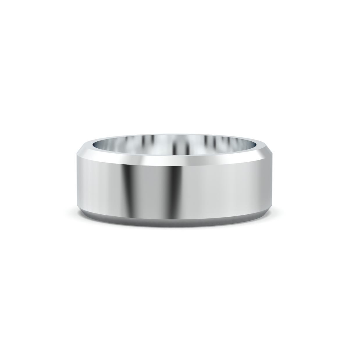 Wide Beveled Men's Band