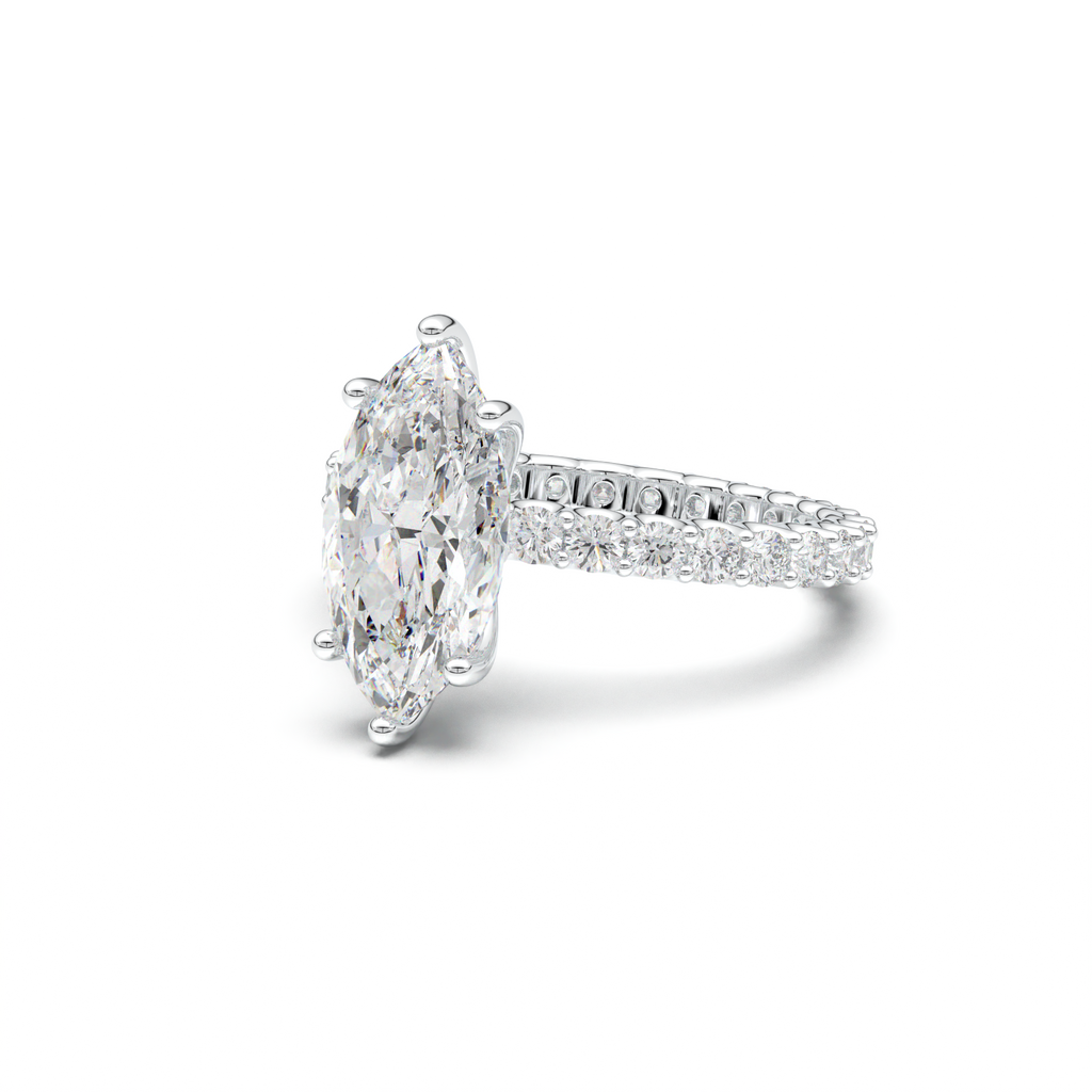 Marquise Pavé Engagement Ring