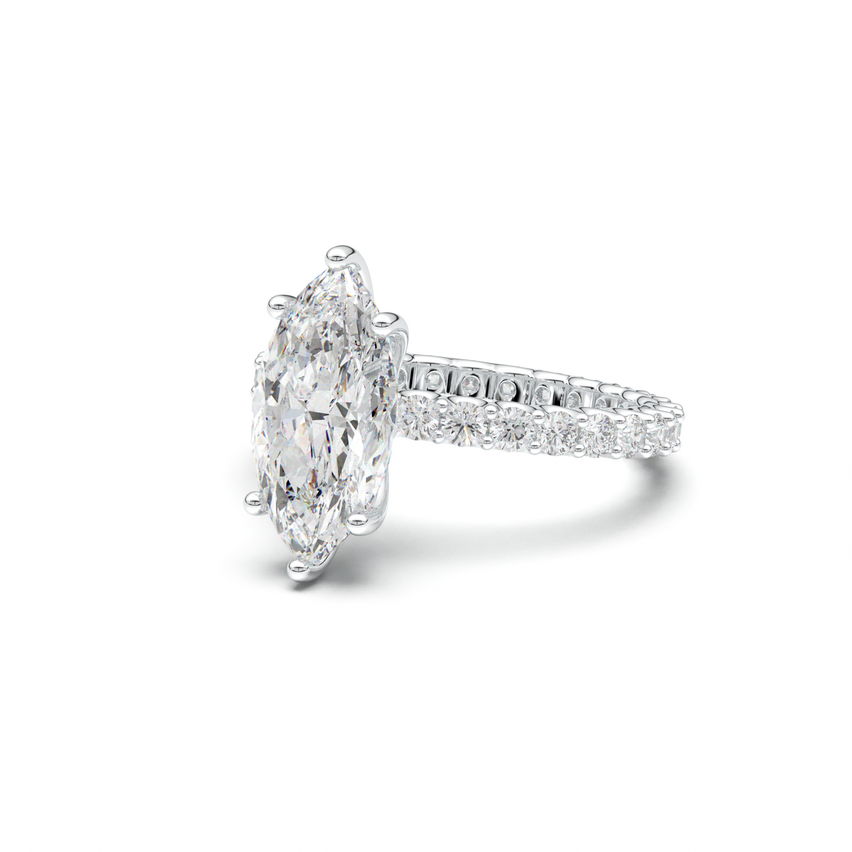 Marquise Pavé Engagement Ring