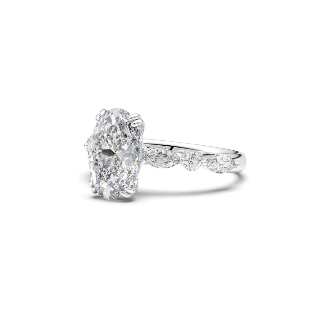 Oval Mixed-Shape Engagement Ring