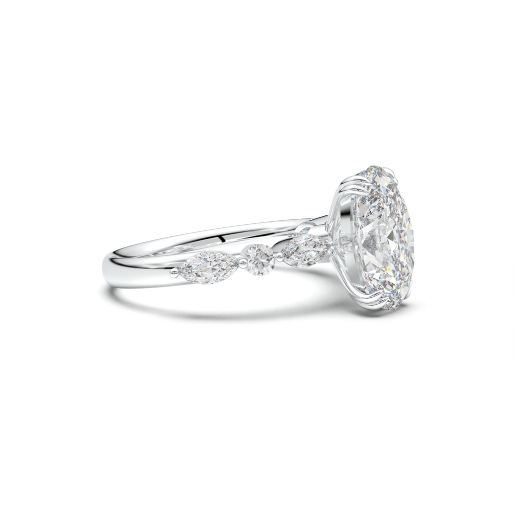 Oval Mixed-Shape Engagement Ring