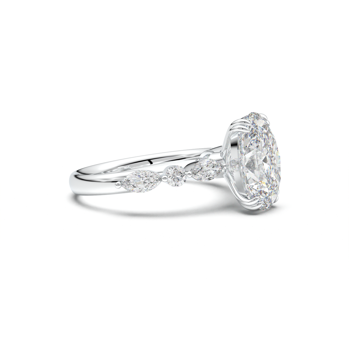 Oval Mixed-Shape Engagement Ring