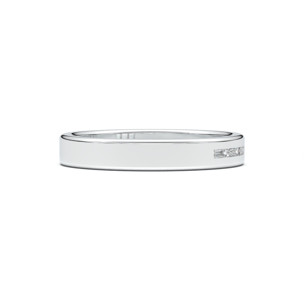 Horizontal Baguette Trio Men's Band