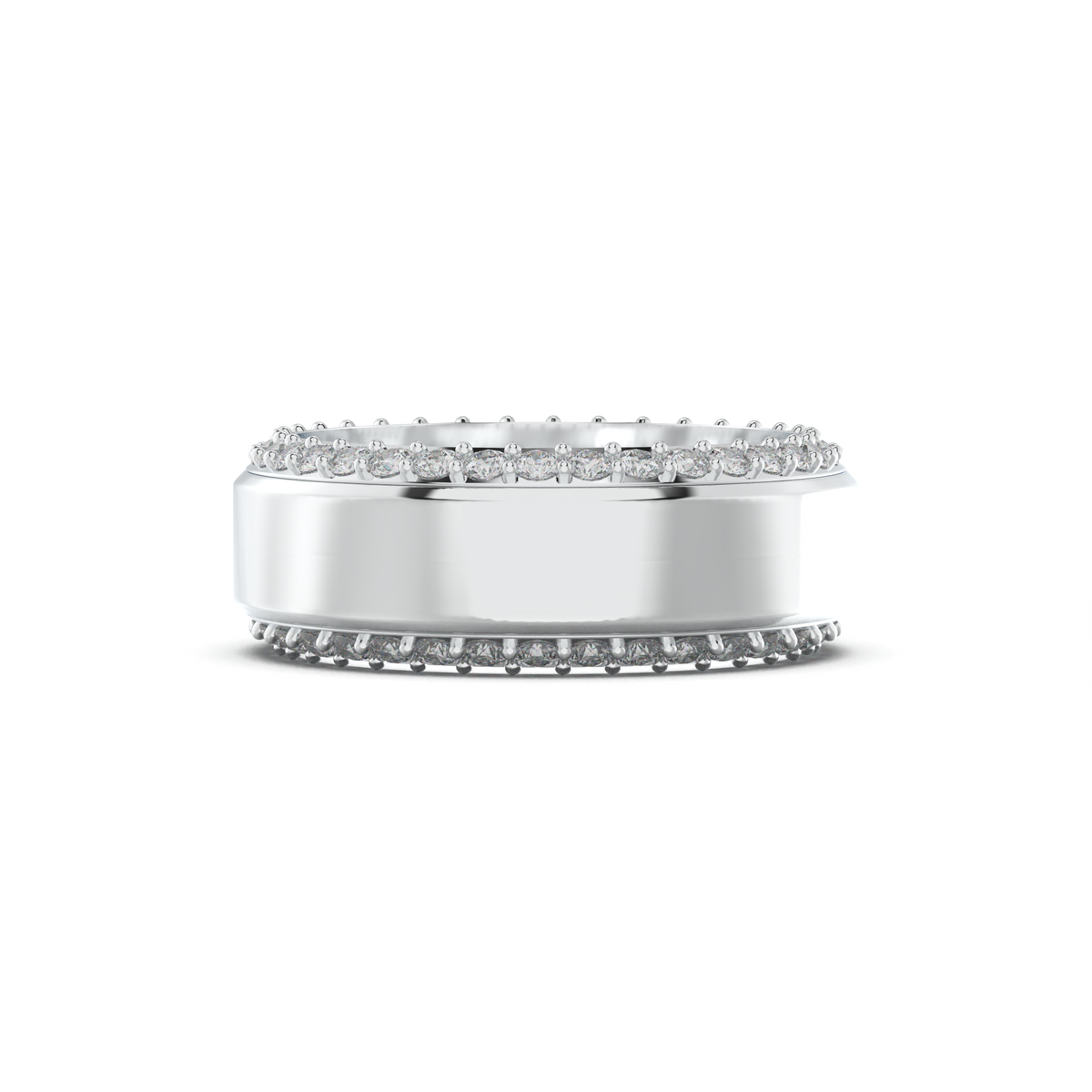Double Pavé Edge Men's Band