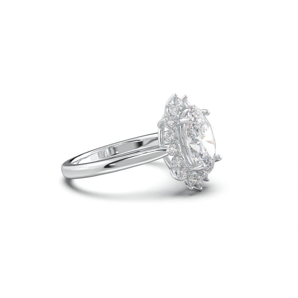 Oval Halo Engagement Ring