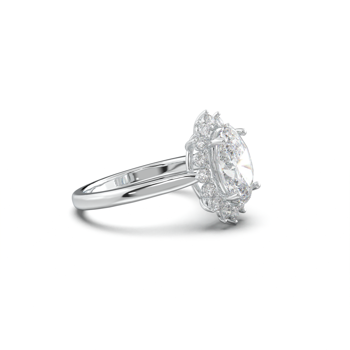 Oval Halo Engagement Ring