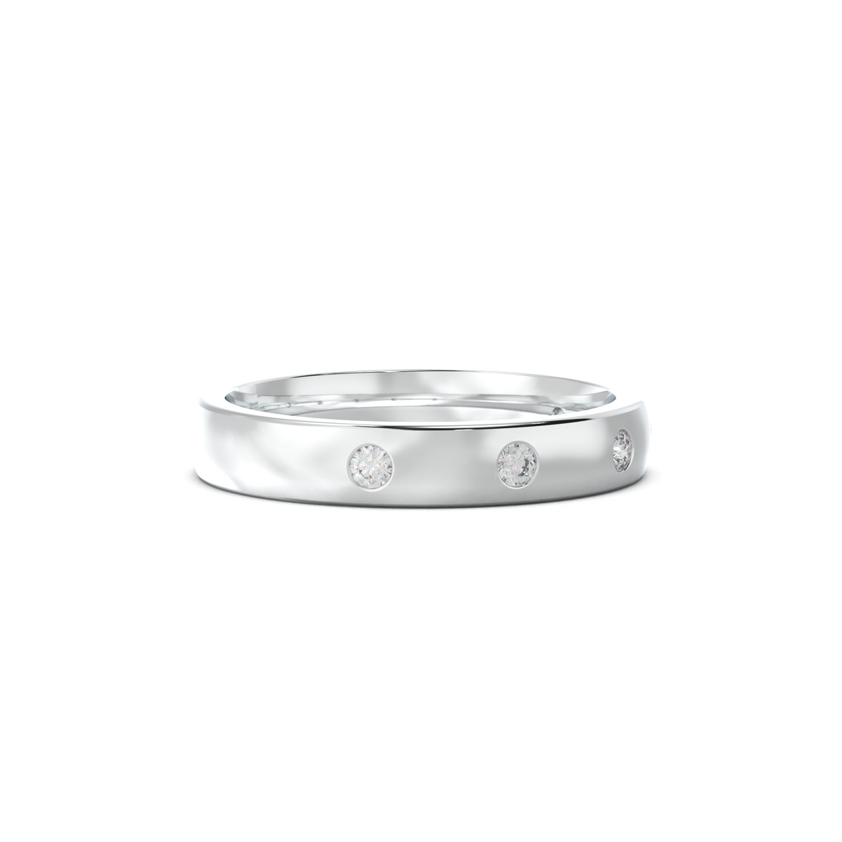Five-Diamond Flush-Set Men's Band