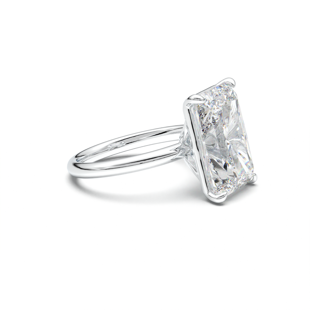 Radiant Solitaire Horseshoe Setting Engagement Ring
