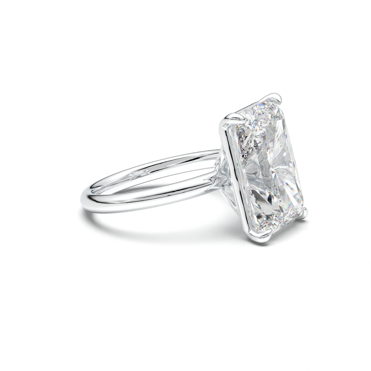 Radiant Solitaire Horseshoe Setting Engagement Ring