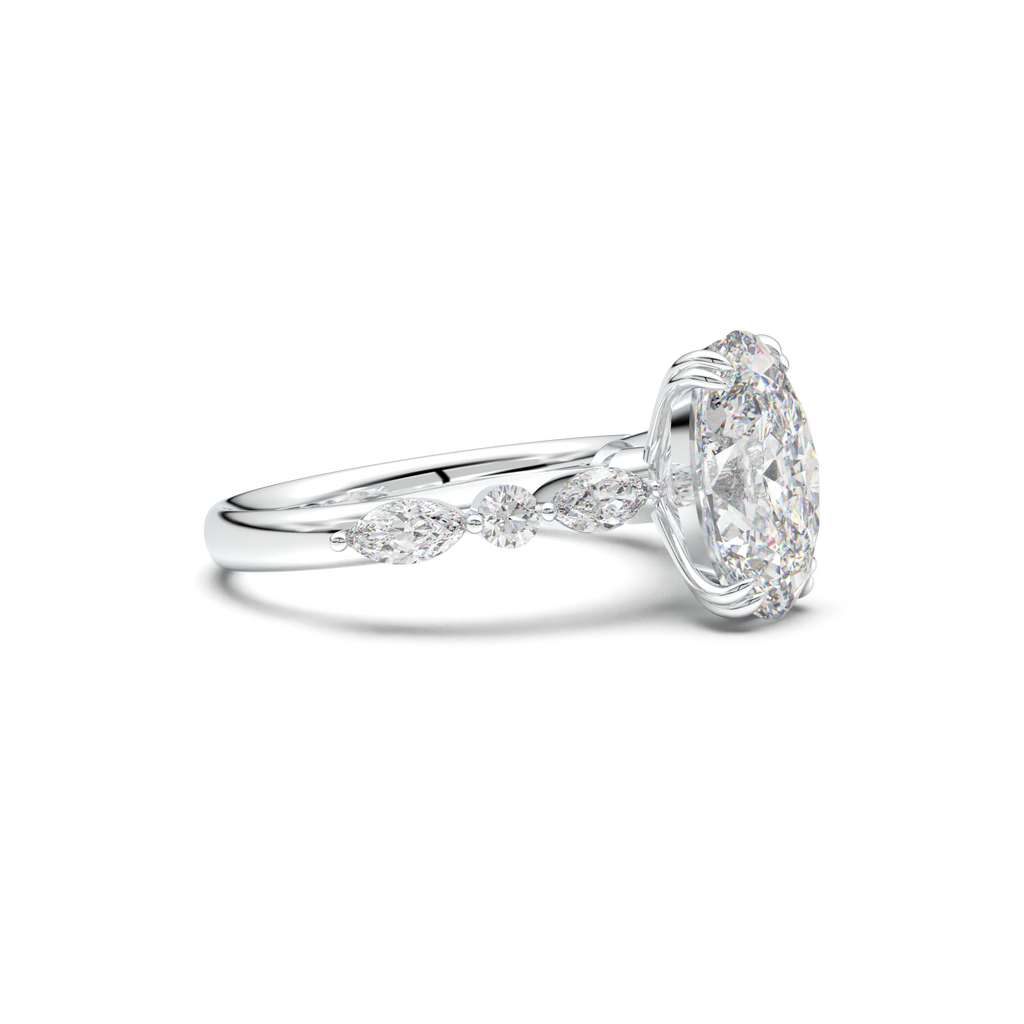 Oval Mixed-Shape Engagement Ring