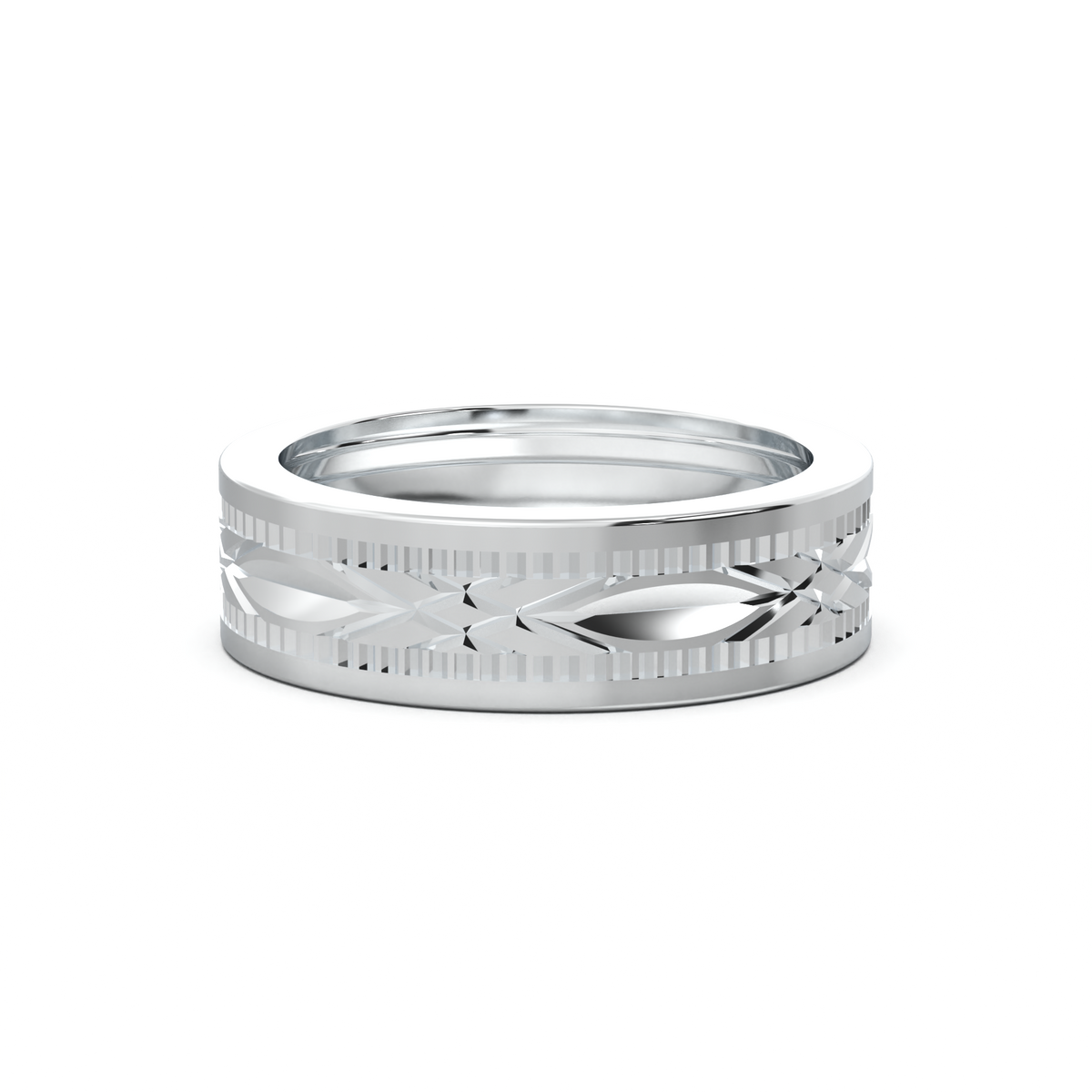 Engraved Geometric Men's Band