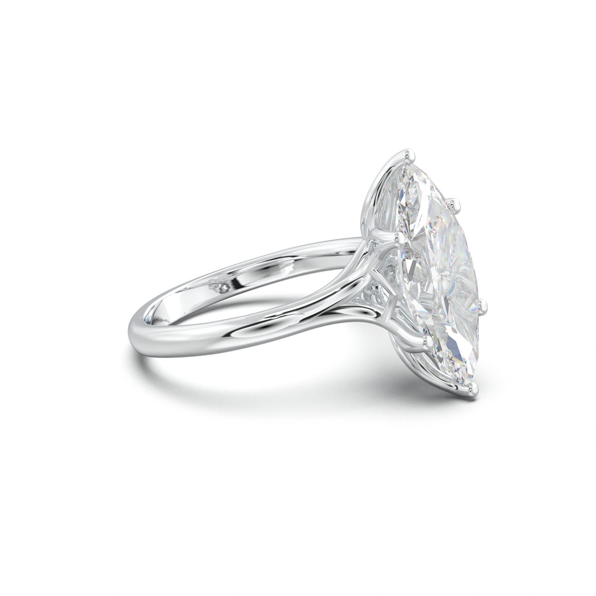 Marquise Solitaire with Hidden Diamond Accent