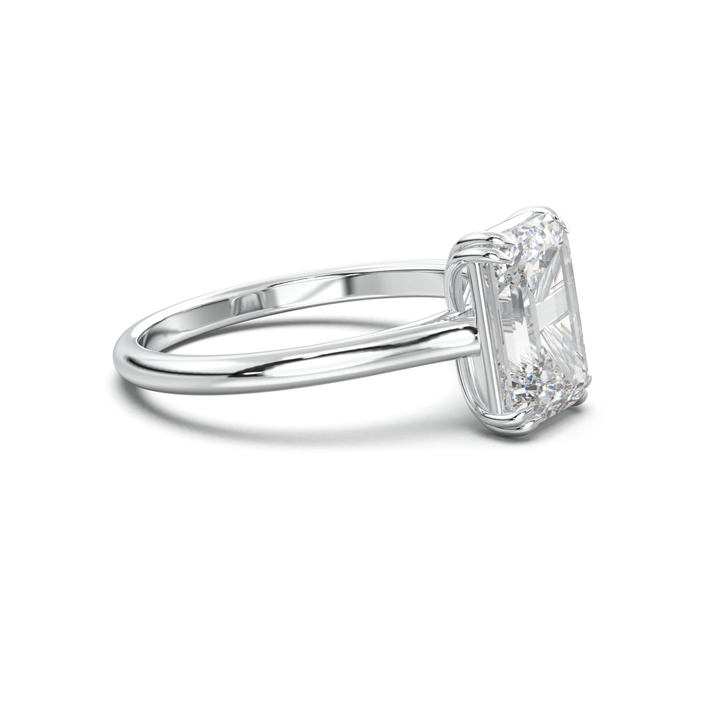 Emerald Solitaire Engagement Ring