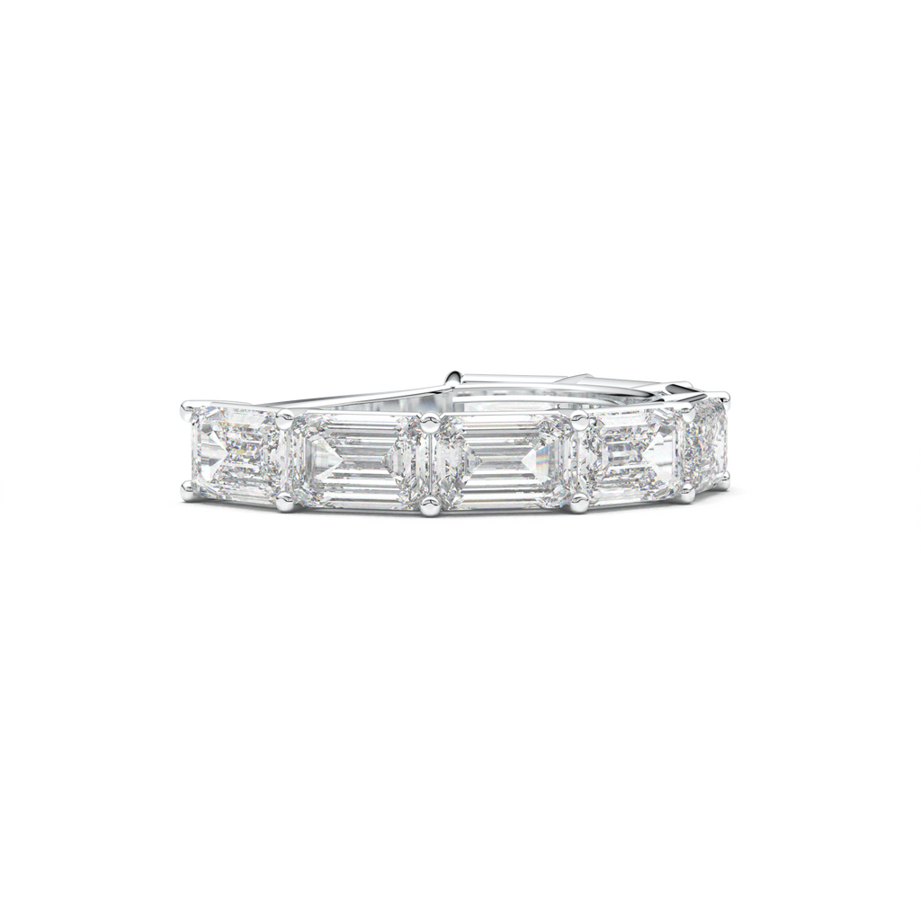 Emerald-Cut Six-Stone Wedding Band