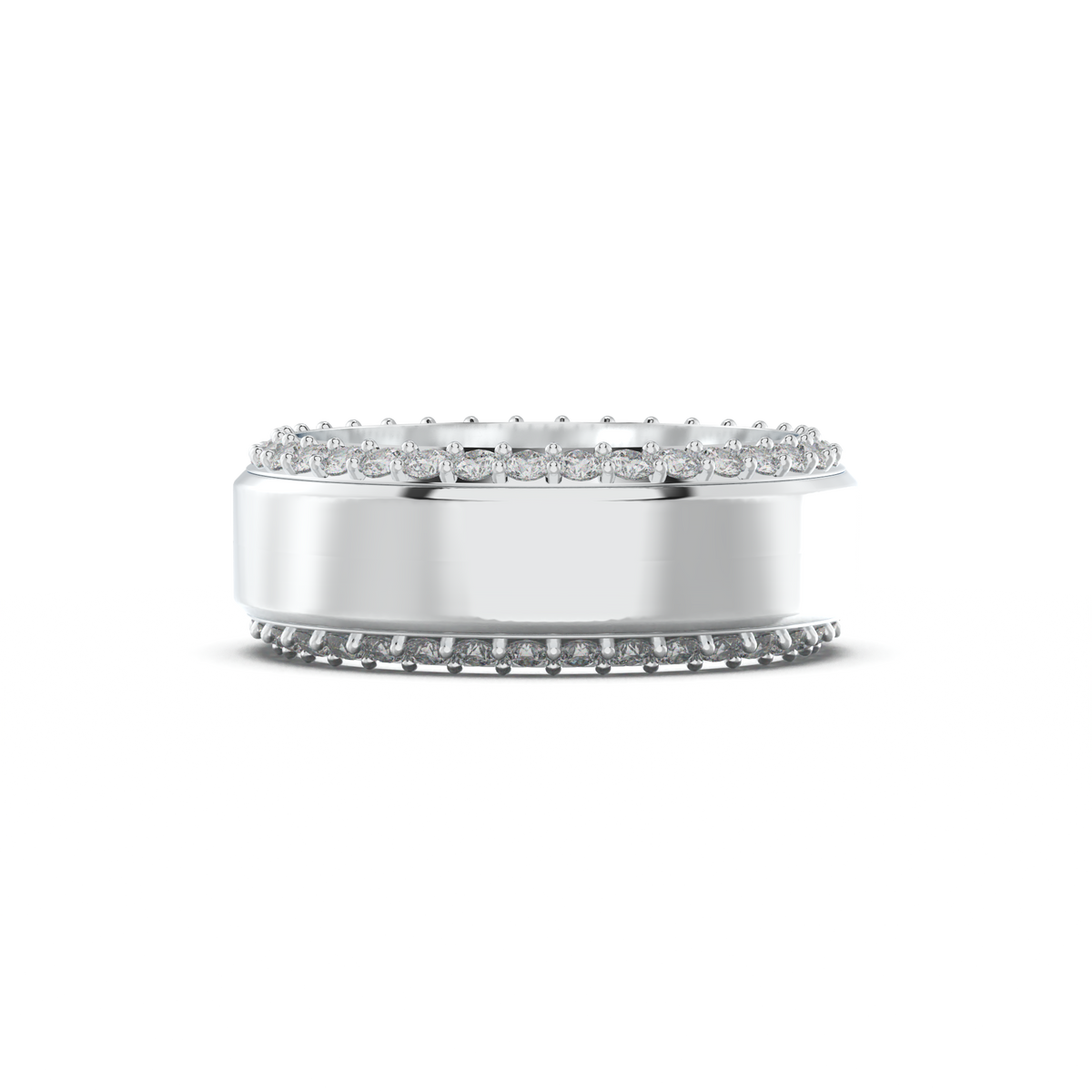 Double Pavé Edge Men's Band