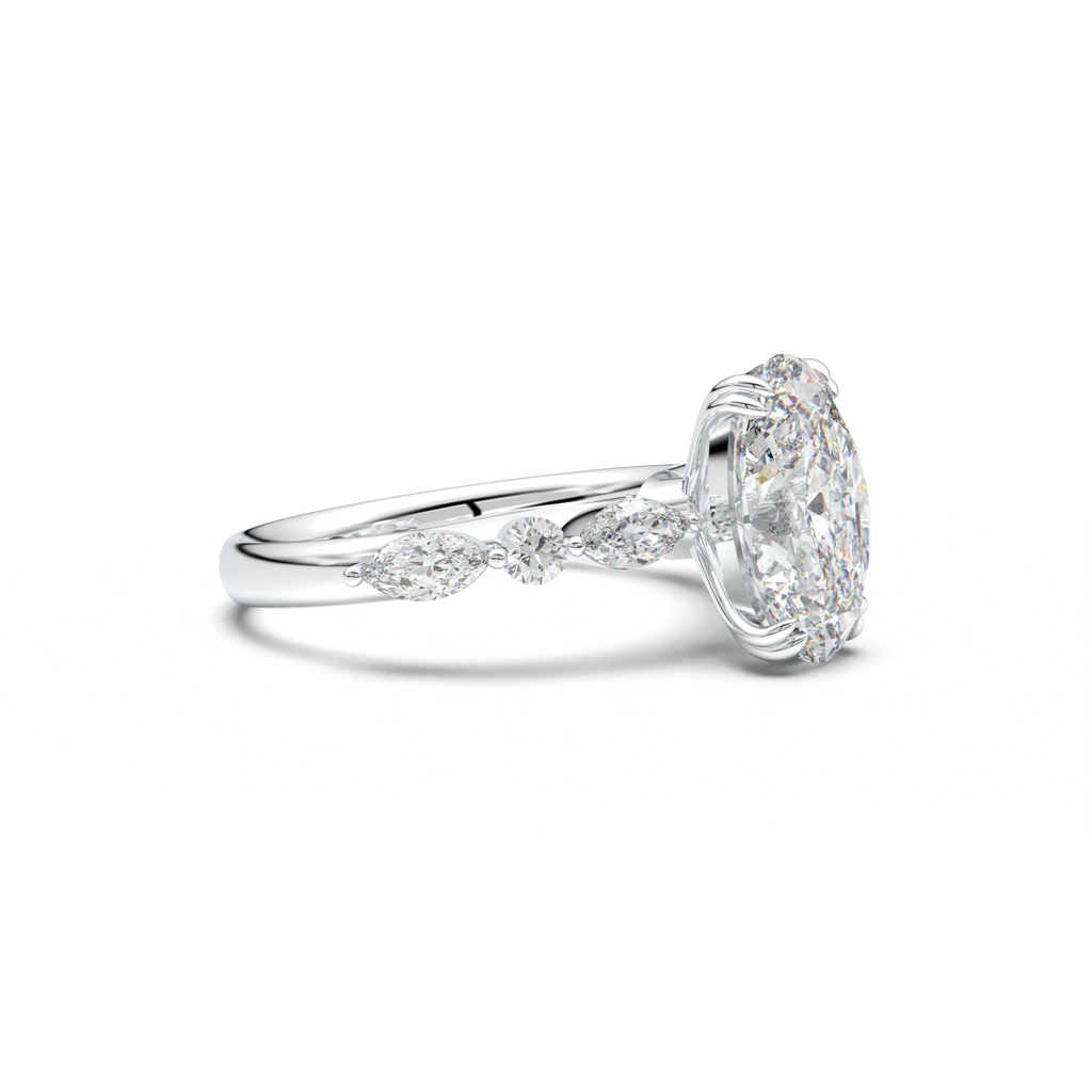 Oval Mixed-Shape Engagement Ring