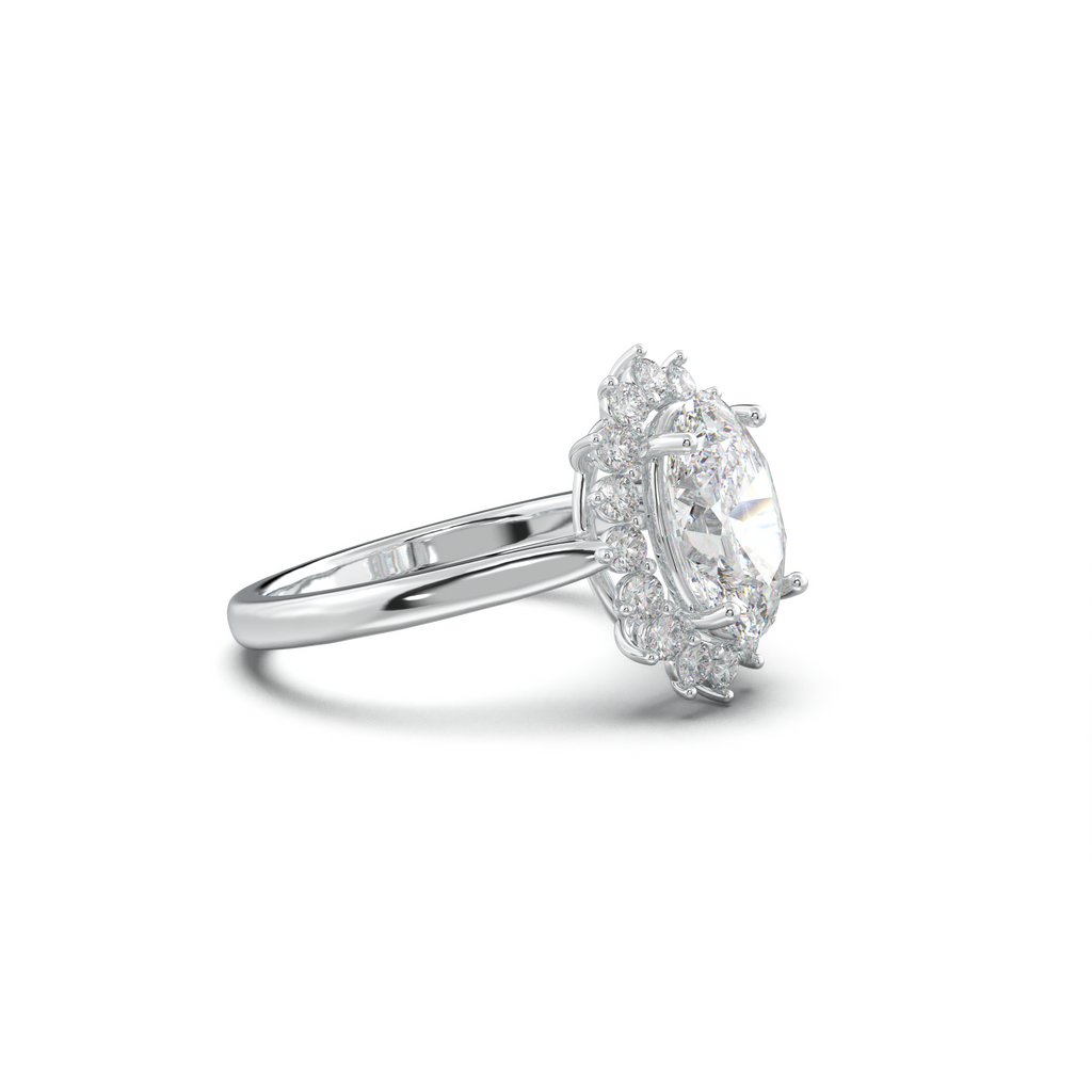 Oval Halo Engagement Ring