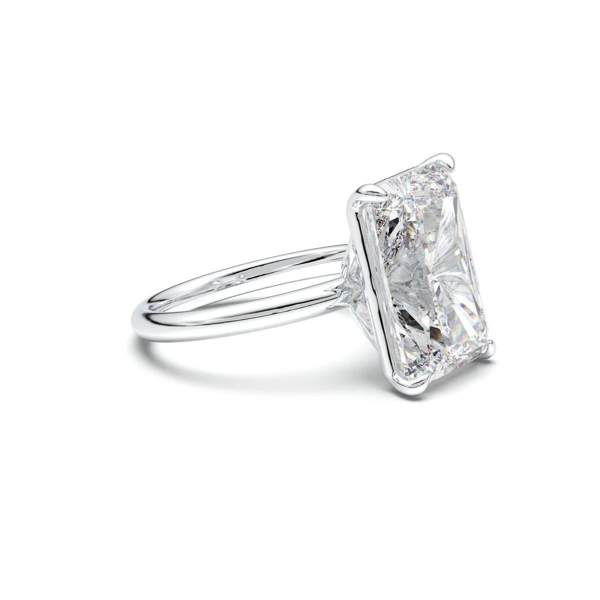Radiant Solitaire Horseshoe Setting Engagement Ring