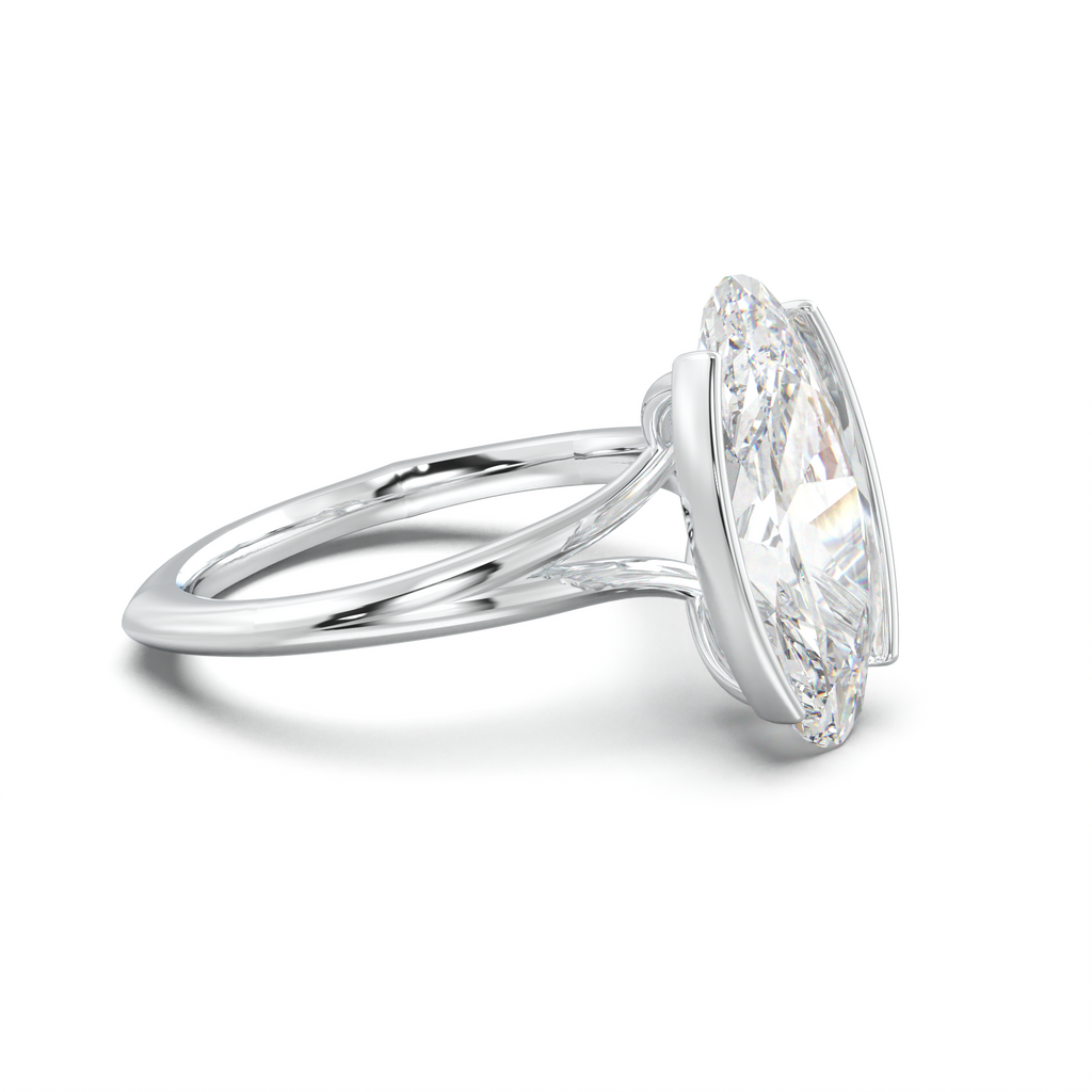 Moval Halo Pavé Engagement Ring
