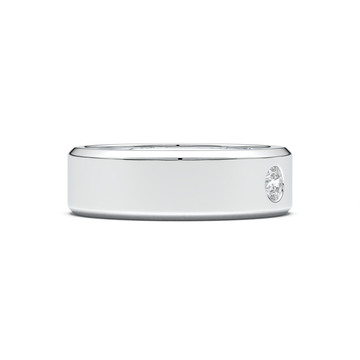 Flush-Set Round Men's Band