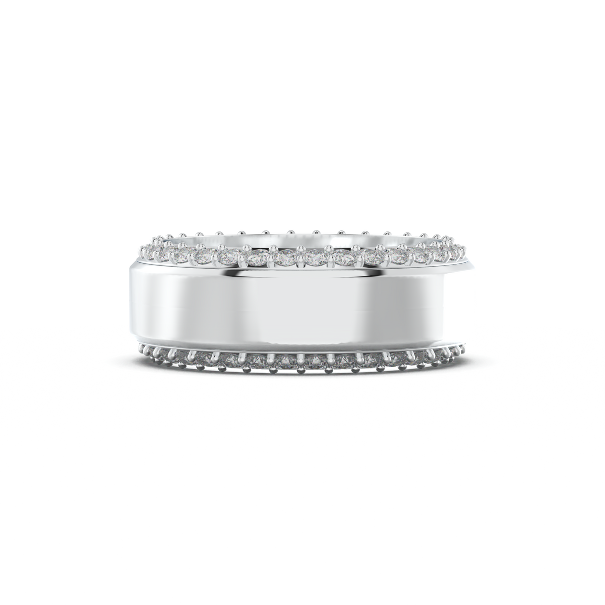 Double Pavé Edge Men's Band