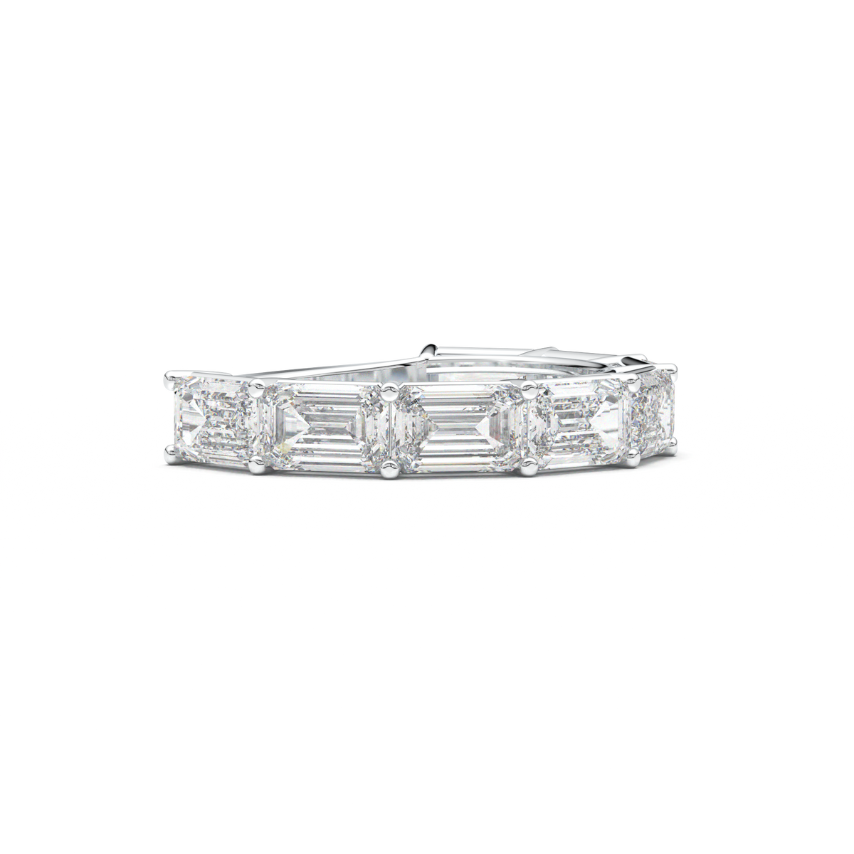 Emerald-Cut Six-Stone Wedding Band
