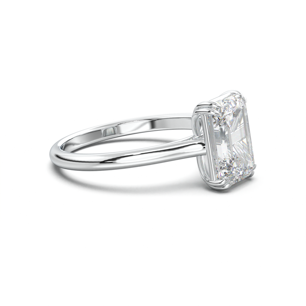 Emerald Solitaire Engagement Ring