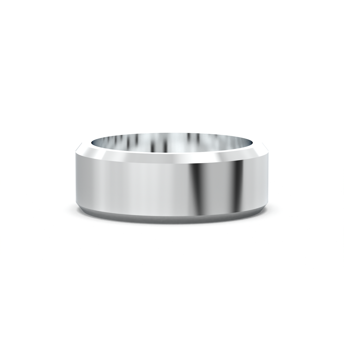Wide Beveled Men's Band