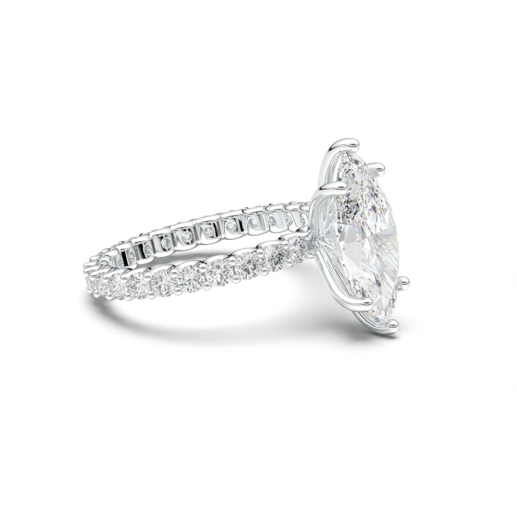 Marquise Pavé Engagement Ring