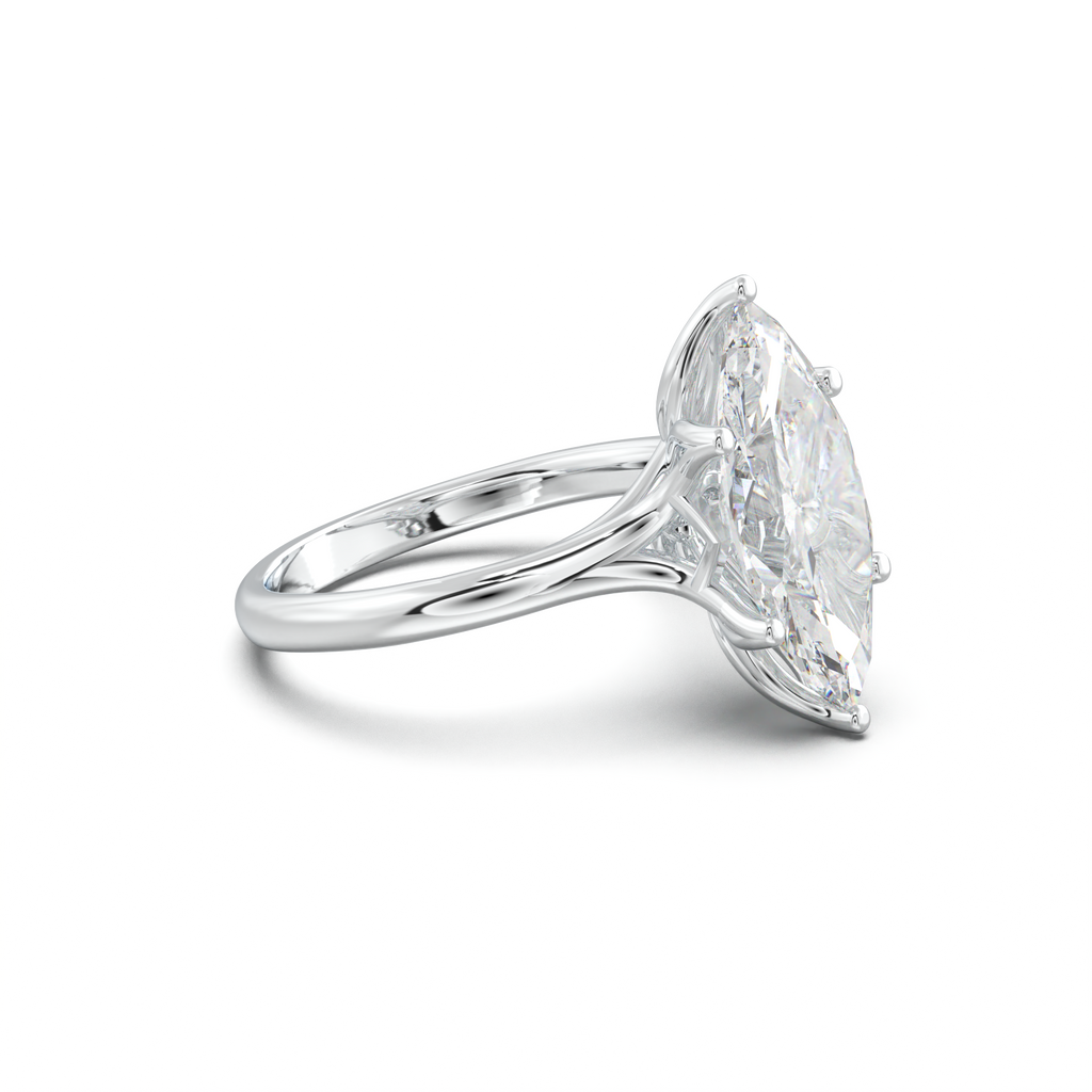 Marquise Solitaire with Hidden Diamond Accent