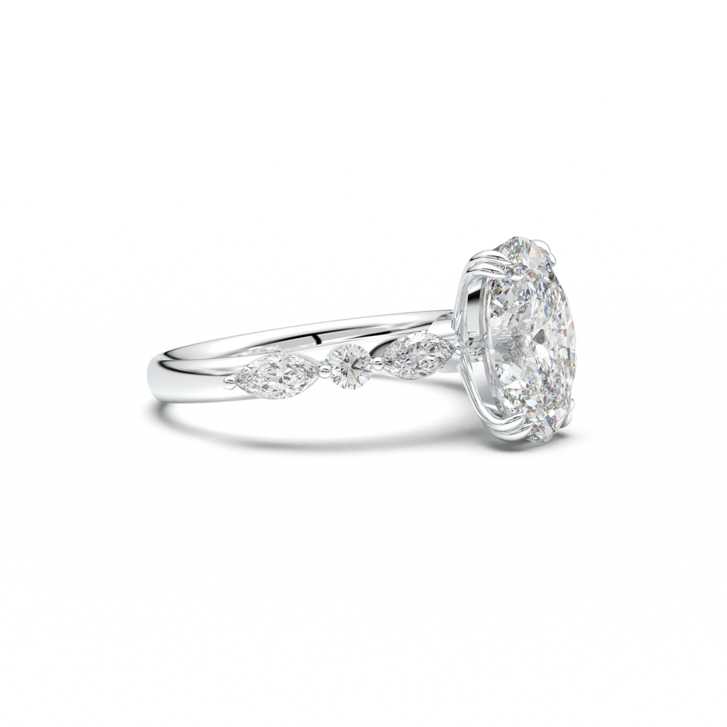 Oval Mixed-Shape Engagement Ring