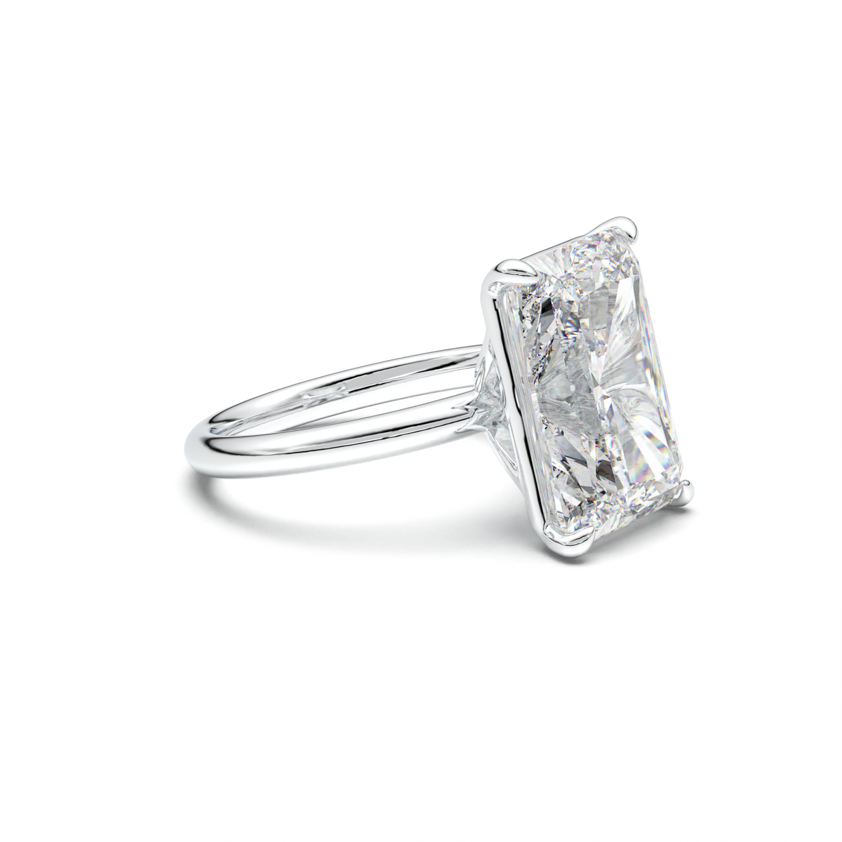 Radiant Solitaire Horseshoe Setting Engagement Ring