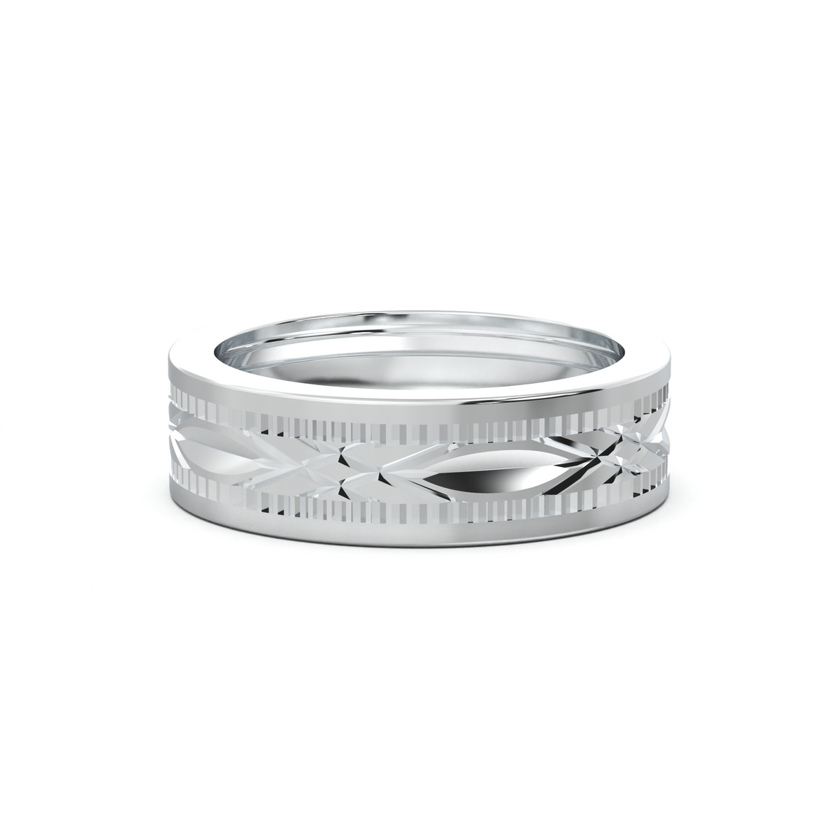 Engraved Geometric Men's Band