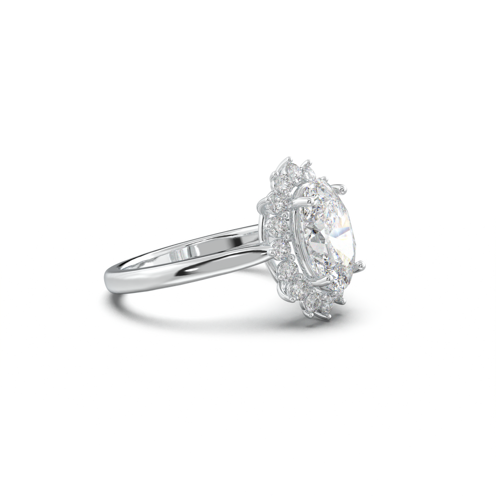 Oval Halo Engagement Ring