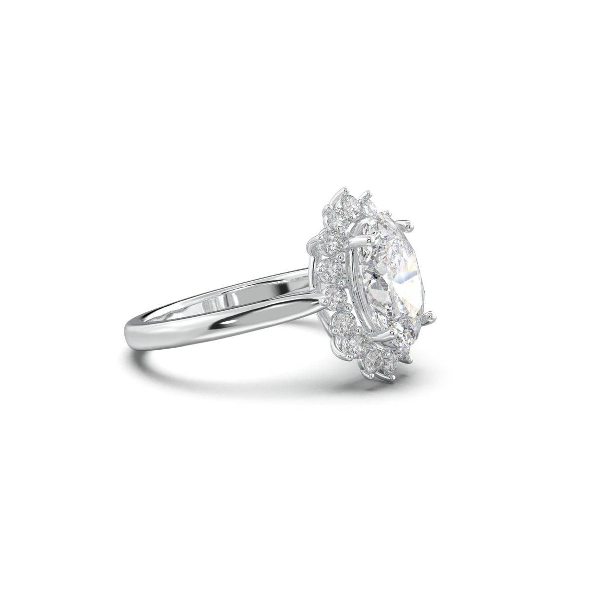 Oval Halo Engagement Ring