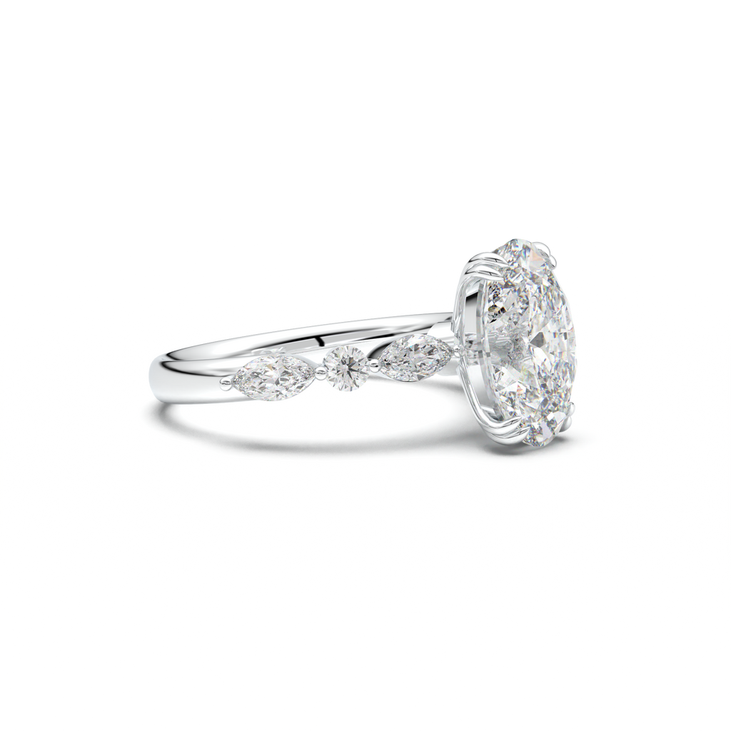 Oval Mixed-Shape Engagement Ring