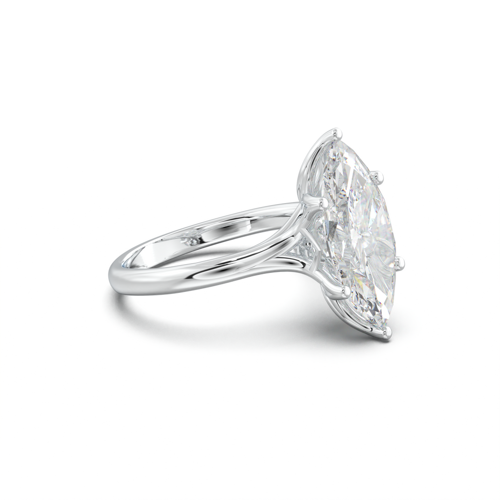 Marquise Solitaire with Hidden Diamond Accent