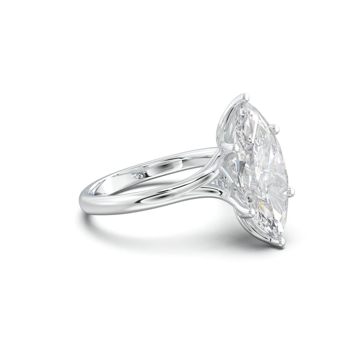 Marquise Solitaire with Hidden Diamond Accent