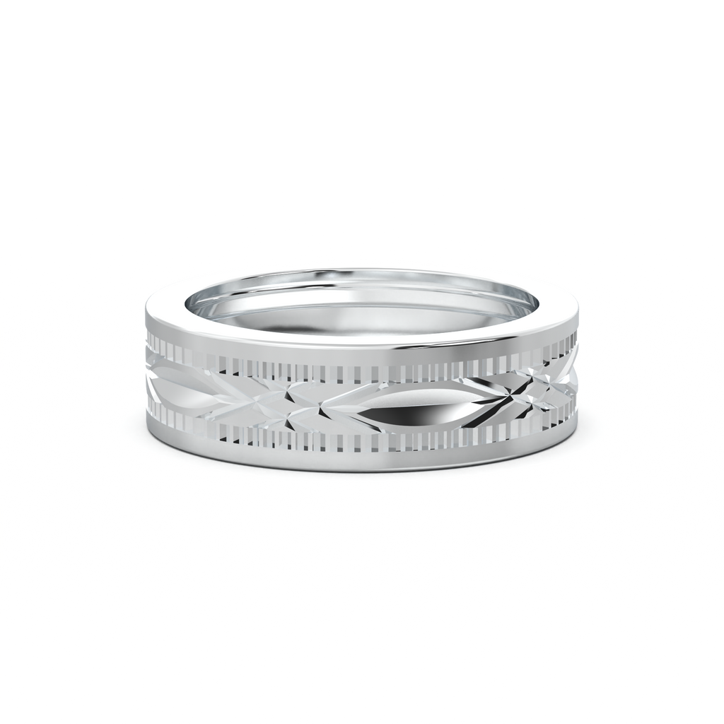 Engraved Geometric Men's Band