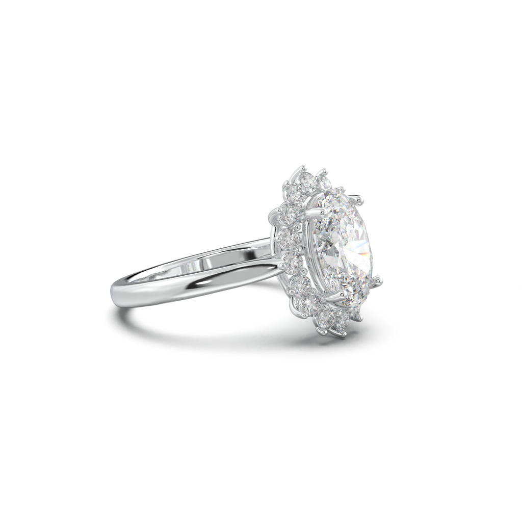 Oval Halo Engagement Ring