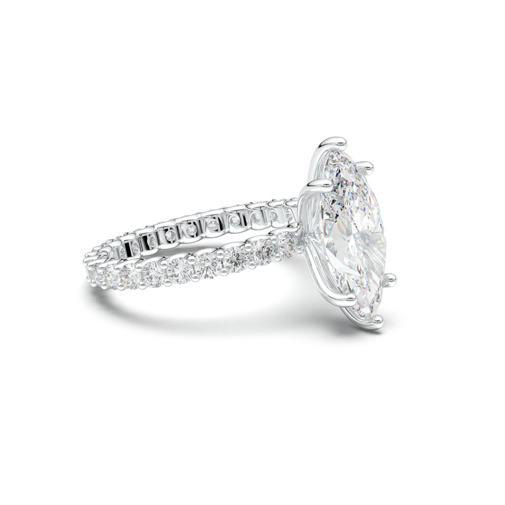 Marquise Pavé Engagement Ring