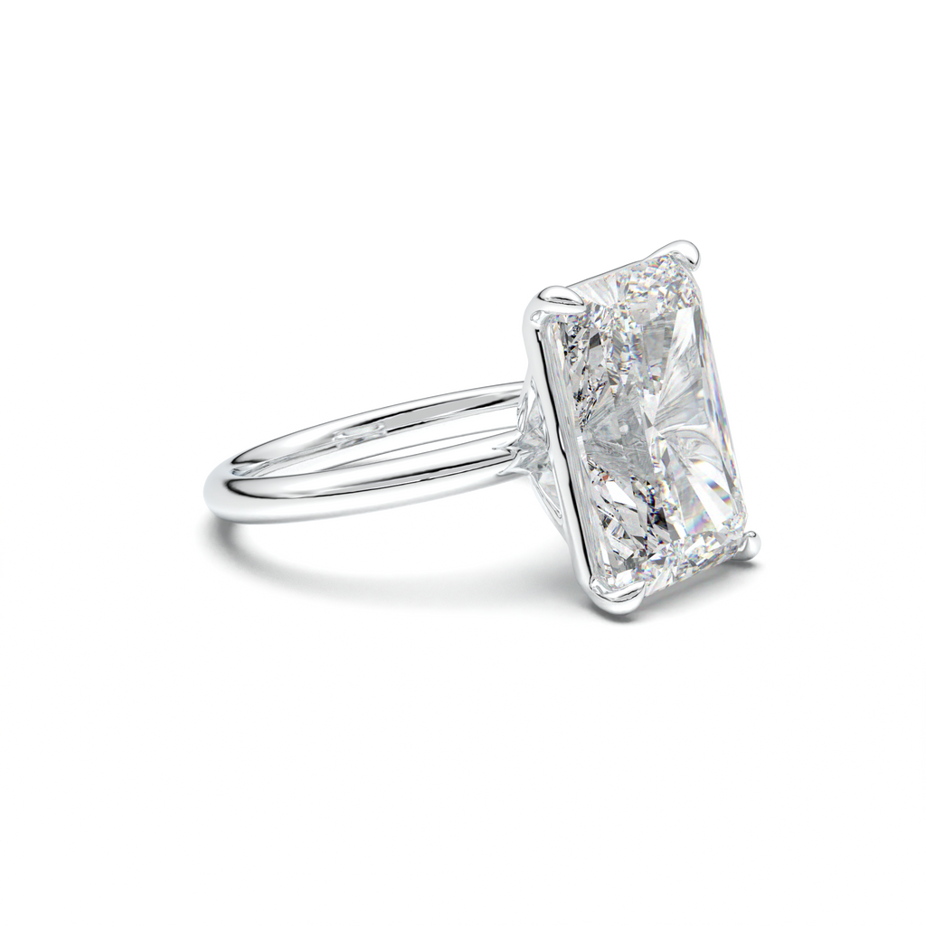 Radiant Solitaire Horseshoe Setting Engagement Ring
