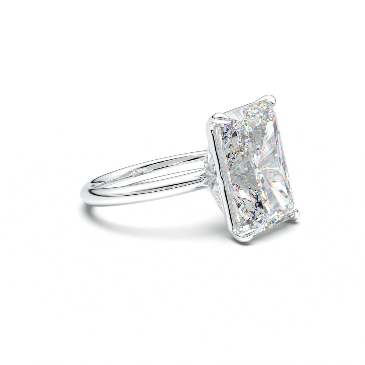 Radiant Solitaire Horseshoe Setting Engagement Ring